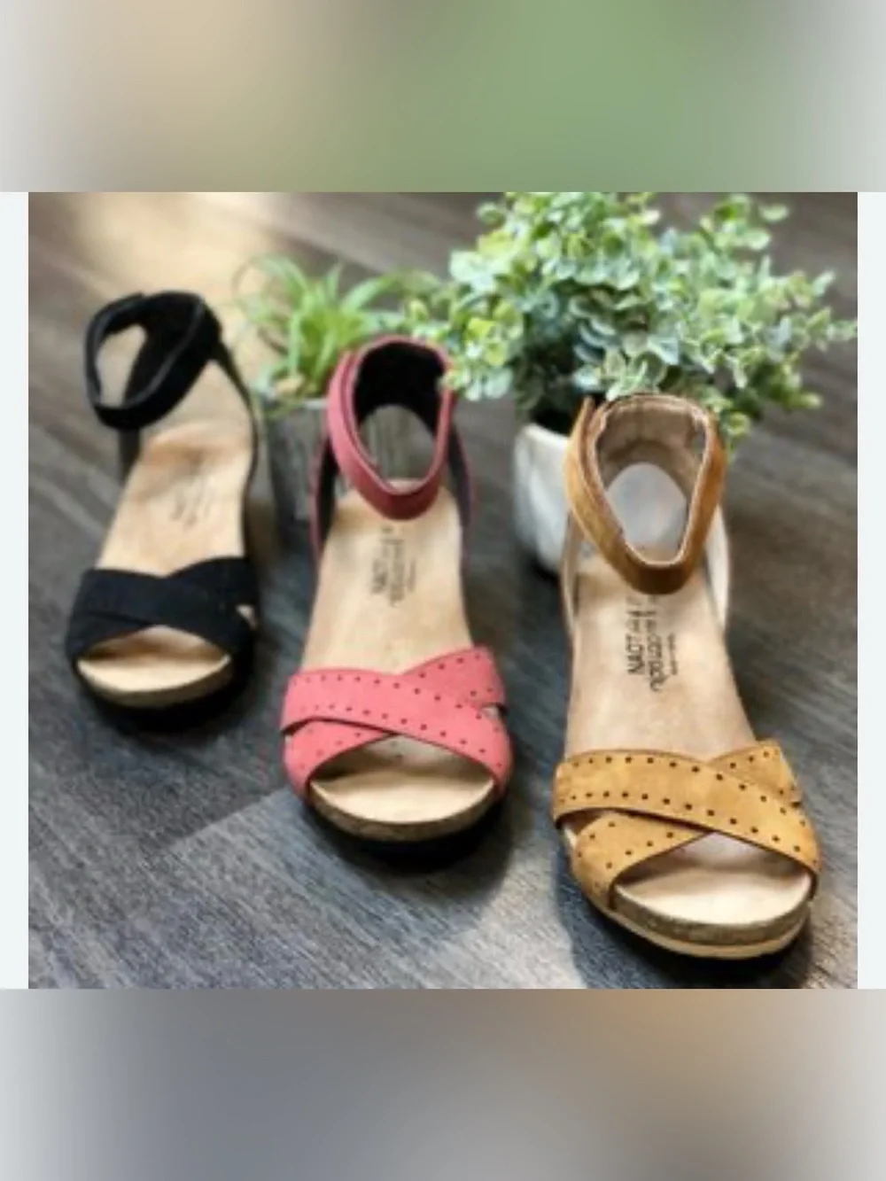 NAOT SZ 42 US 11 Wand Wedge Sandals Orig $170 Excellent Lightly Used Cond